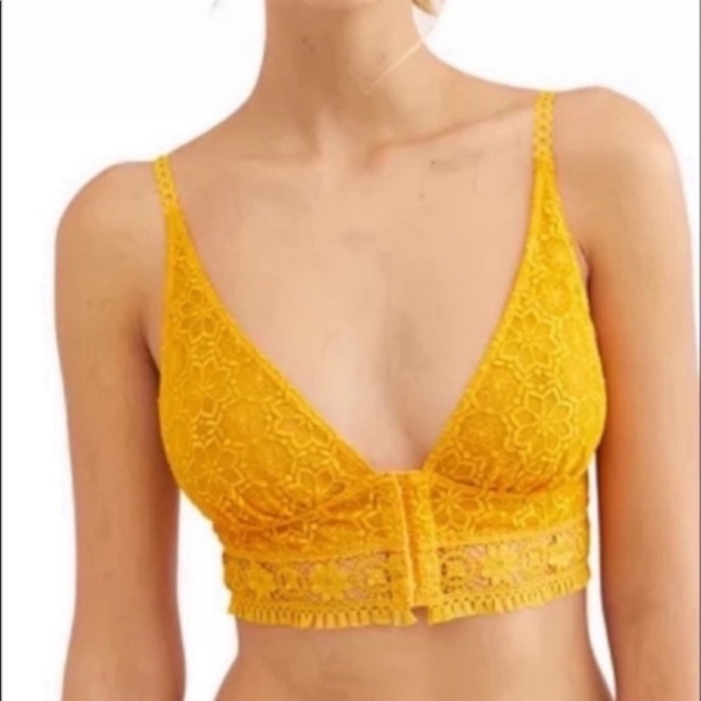 free people Ella floral mesh soft bralette M